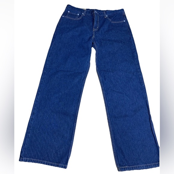 Levi's Denim - Levi's Low Pro Pistriped Straing Women's Blue Jeans Size 28x30